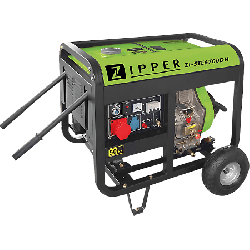 Groupe électrogène diesel zipper 6,7 kw max zi-6700dh mono et triphasé marque Zipper réf ZI-STE6700DH