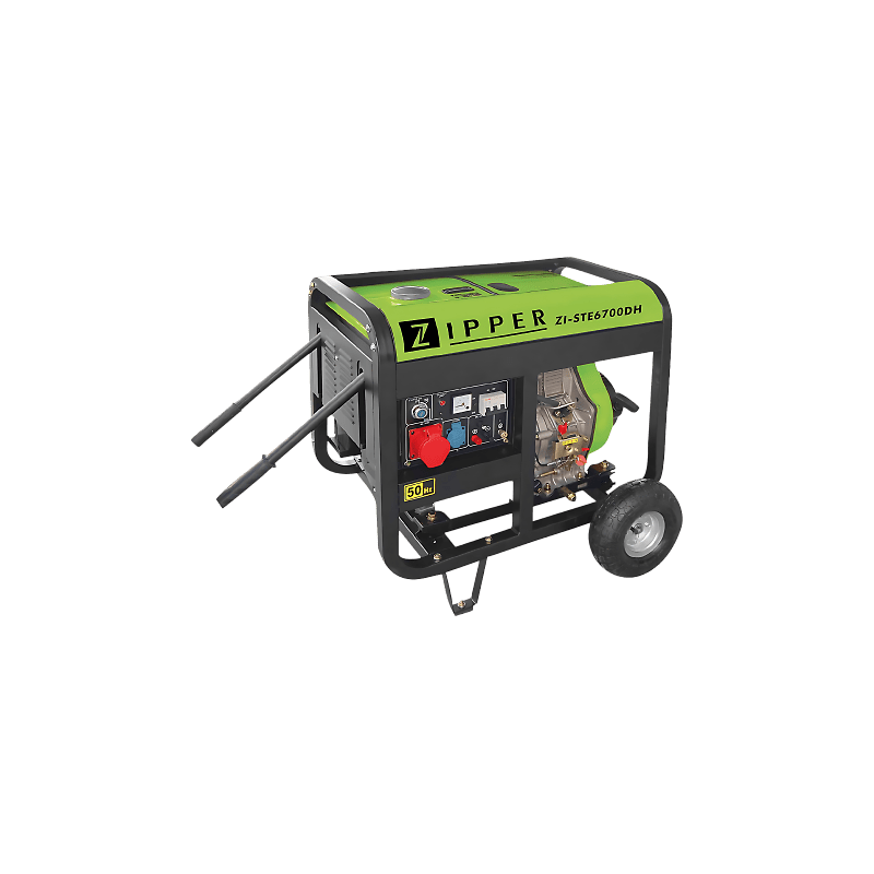 Groupe électrogène diesel zipper 6,7 kw max zi-6700dh mono et triphasé marque Zipper réf ZI-STE6700DH