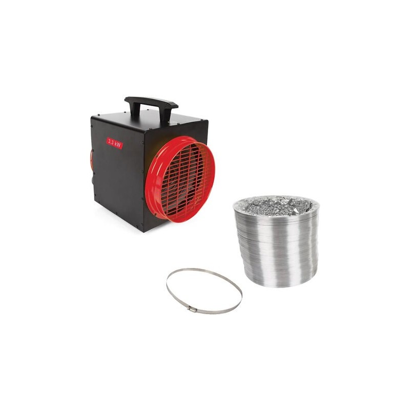 Chauffage / ventilateur 3300 watts avec gaine alu de 7 mètres référence IH0004-T