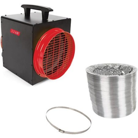 Chauffage / ventilateur 3300 watts avec gaine alu de 7 mètres référence IH0004-T