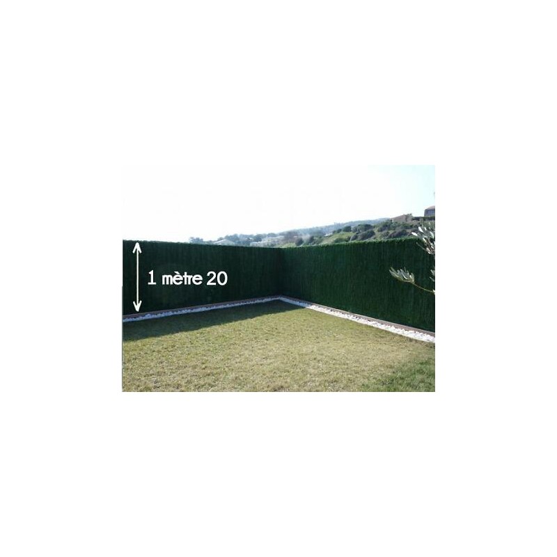 Rouleau de haie brise vue artificiel vert sapin 120 cm de haut.