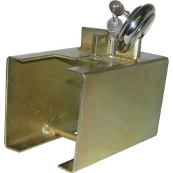 Caisson antivol avec cadenas pour remorque caravane attelage