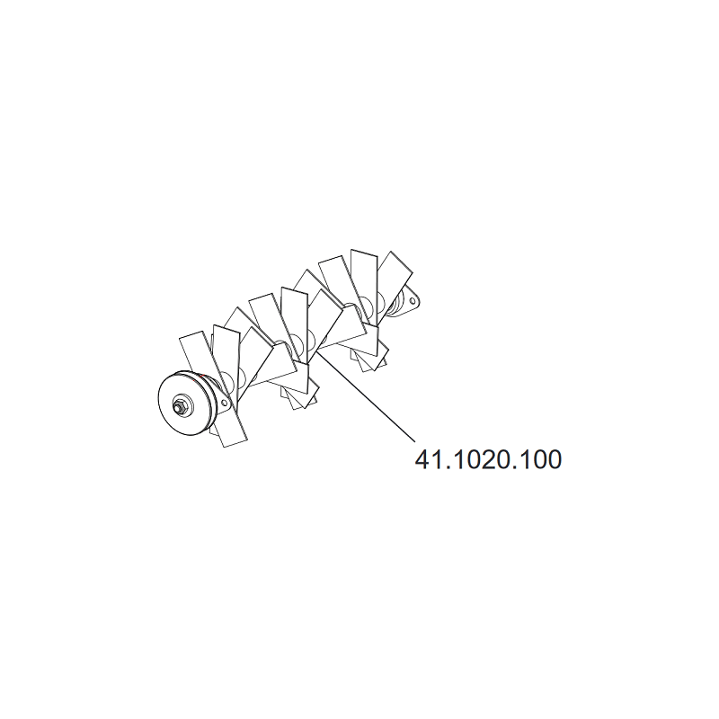 Rotor fixe, pièce 411020100 pour scarificateur, Eurosystems