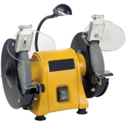 Touret à meuler 150 watts avec lampe LED et supoort d'outil.