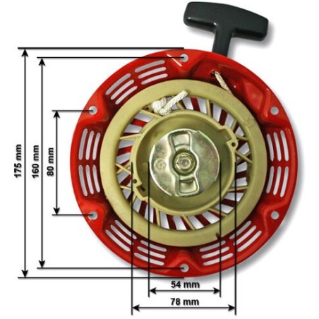 Lanceur de rechange pour moteur thermique 4 temps lifan / loncin 5,5 et 6,5cv marque ref 8830103 lanceurs pour moteurs thermique