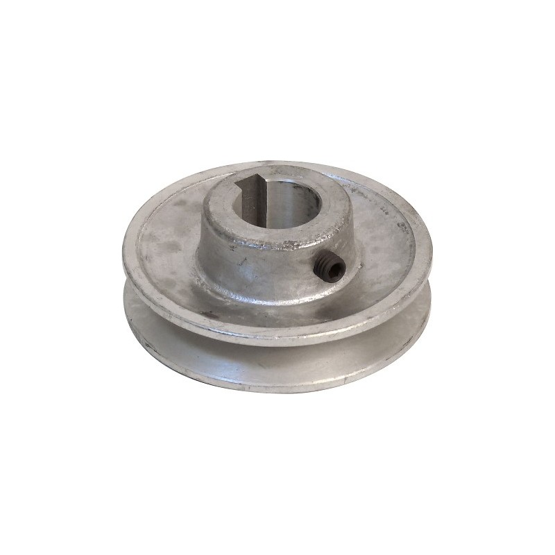 Poulie aluminium à gorge trapézoïdale diamètre 80 mm axe alésage 24 mm