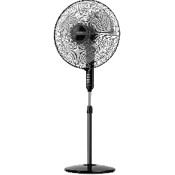 Ventilateur sur pied noir avec minuterie
