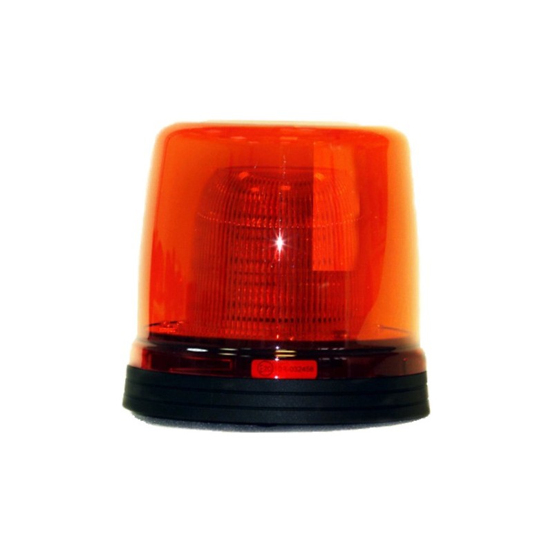 Gyrophare orange a LED, fixation fixe 1 point M12, 12 et 24 V