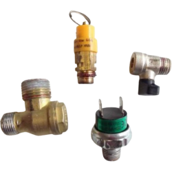 Kit sécruité 4 pièces pour compresseurs verticaux hyundai 40 et 50 litres Hyundai pièce numéro 15141011