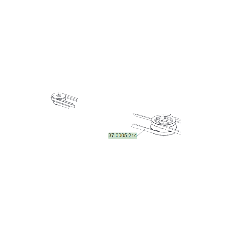 Courroie marche arrière 10x950, pièce 370005214, Eurosystems