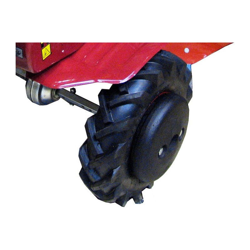 Kit de roues agraires avec masses pour motoculteur.