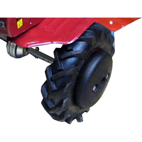 Kit de roues agraires avec masses pour motoculteur.