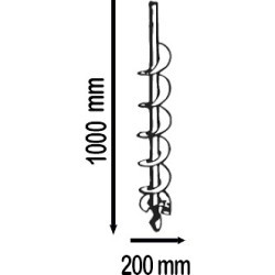 Mèche tarière T-160HO HONDA 1 mètre sur 20cm