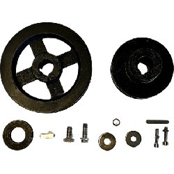 Kit poulie 20014034 clavettes visserie broyeur végétaux hyundai 15cv