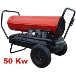 Chauffage de chantier mobile fioul roues gonflables Thermobile TCA50kw 2