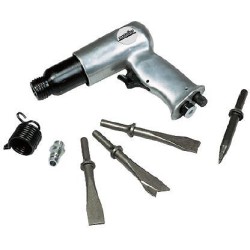 Marteau a buriner pneumatique avec 4 burins hexagonaux 4500 cps/min