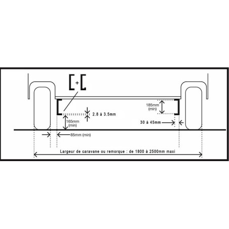 Déplace caravane simple essieu automatique progressif ENDURO EM505 2 Tonnes