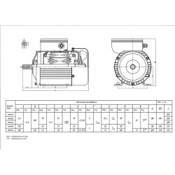 Moteur electrique 2 CV 230 V 1400 tr/m IP 44 axe 19 mm 2