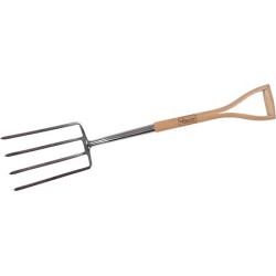 Fourche à bêcher en acier inoxydable SILVERLINE