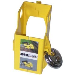 Antivol tête d'attelage articulé Bloque roue universel pour remorque