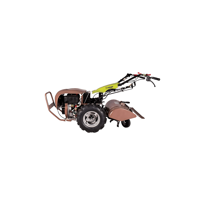 Rotofraise arrières panzer 6cv diesel démarrage électrique marque Groway ref 92720XBE