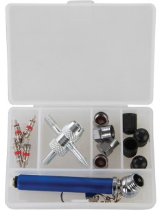 Coffret 14 pièces de réparation de valves de pneus 10 - 50 psi marque SILVERLINE 2