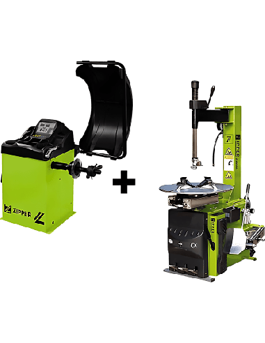 Lot équilibreuse et démonte pneus en 230V
