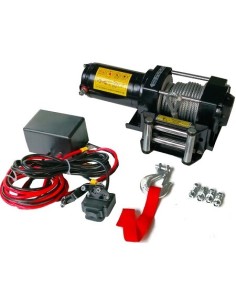 Treuil électrique 12v 1360kg 1kw avec bouton poussoir idéal pour quad
