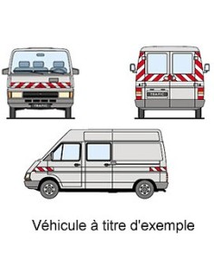 Kit de balisage prédécoupé pour grand véhicule prioritaire classe A