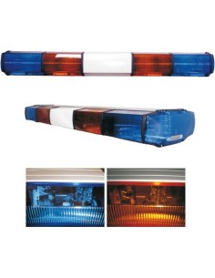 Rampe lumineuse bleue orange, 4 modules LED, longueur 118 cm