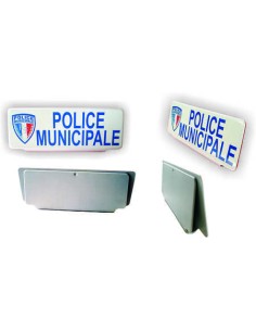 Clip plaque paresoleil Police Municipale Lot de 10
