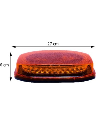 Mini rampe lumineuse orange à LED ultra plate