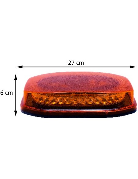 Mini rampe lumineuse orange à LED ultra plate