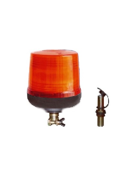 Gyrophare a feux flash orange, fixation sur hampe, 10/30 V