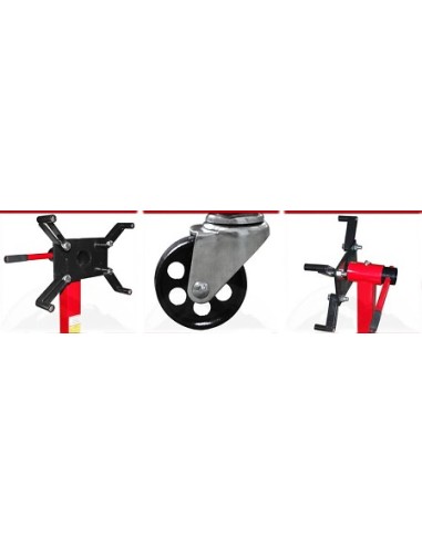 Porte moteur réglable 454 kg 730 mm Avec 2 roulettes + 2 pivotantes