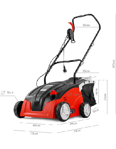 Scarificateur aérateur de pelouse 1300w filaire largeur 40cm pas cher