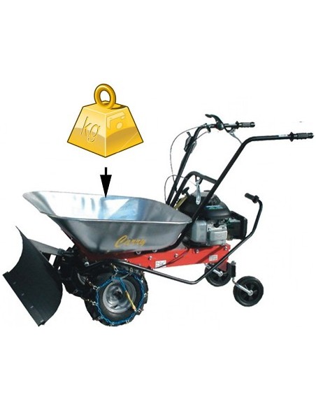 Brouette thermique automotrice avec lame 85 cm et chaines a neige