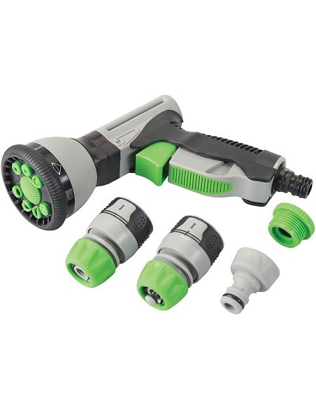 Kit pistolet d'arrosage raccord rapide, 5 pcs SILVERLINE