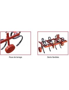 Vibroculteur Morgnieux pour micro-tracteur à dents flexibles 2