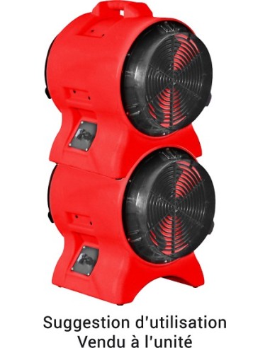 Extracteur d'air compact et portable diamètre 200 mm 250 W empilable