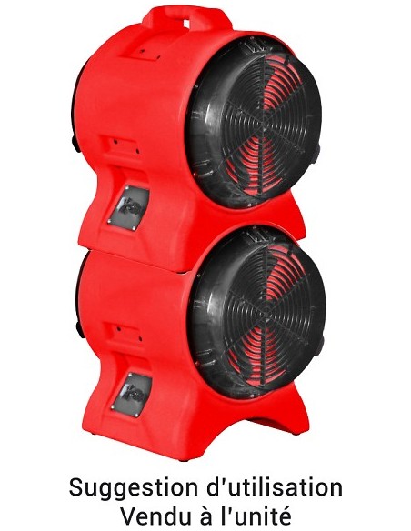 Extracteur d'air compact et portable diamètre 200 mm 250 W empilable