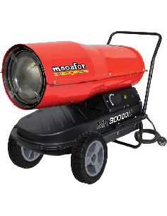 Canon de chauffage soufflant Mecafer fioul et diesel pour atelier 30kW