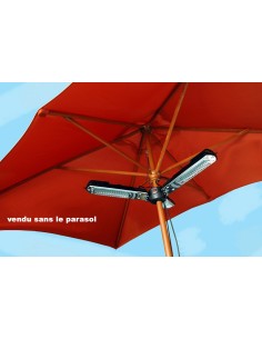 Chauffage électrique halogène à monter sur mat de parasol 2