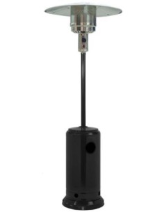 parasol chauffant gaz 12KW inox NOIR élégant autonomie 25H