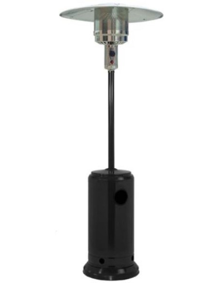 parasol chauffant gaz 12KW inox NOIR élégant autonomie 25H