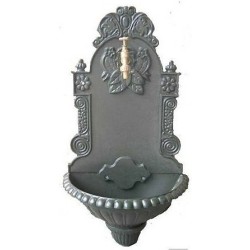 Fontaine murale déco de jardin en fonte avec robinet