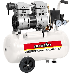 Compresseur silent tech 59 dB Mecafer 425523 sans huile 24 litres