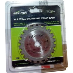 Lames TCT carbure 90 mm pour la scie double FURY TWIN.