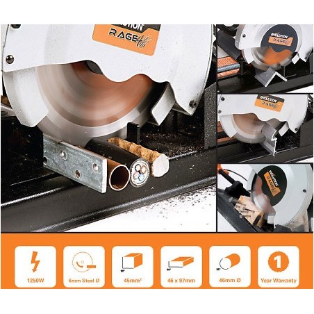 Mini scie tronconneuse électrique 1250 W multi matériau
