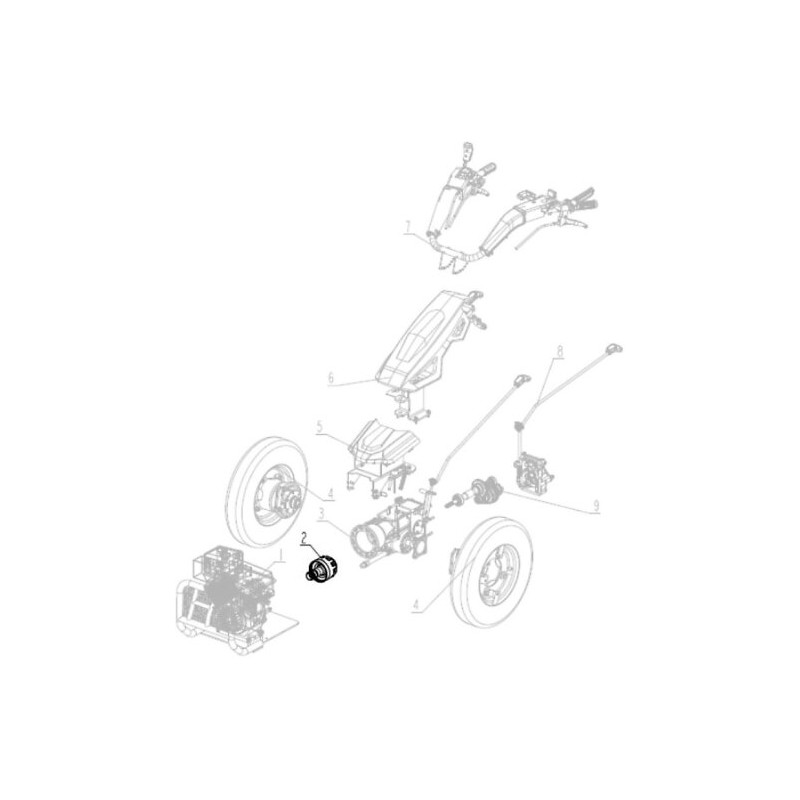 Embrayage pour porte outils bulldog d1300 / 900 réf 515933GD-P3-3 pièces pour porte-outils